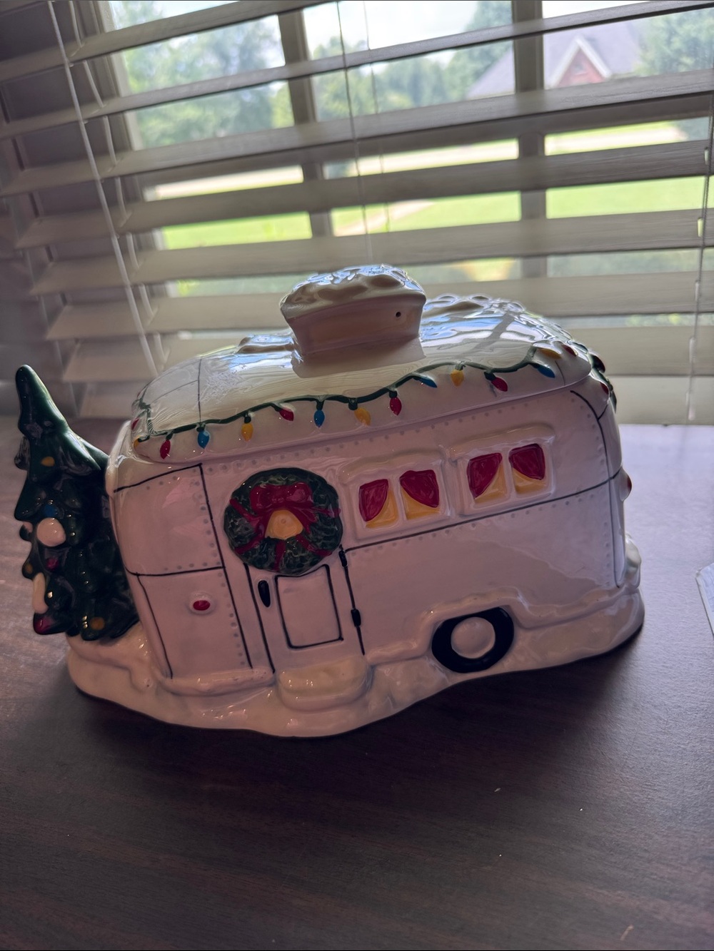 Blue Sky Santa’s Camper Christmas Cookie Jar